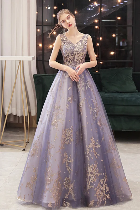 women's cold-shoulder dressesStylish v neck tulle sequins long ball gown dress  8717