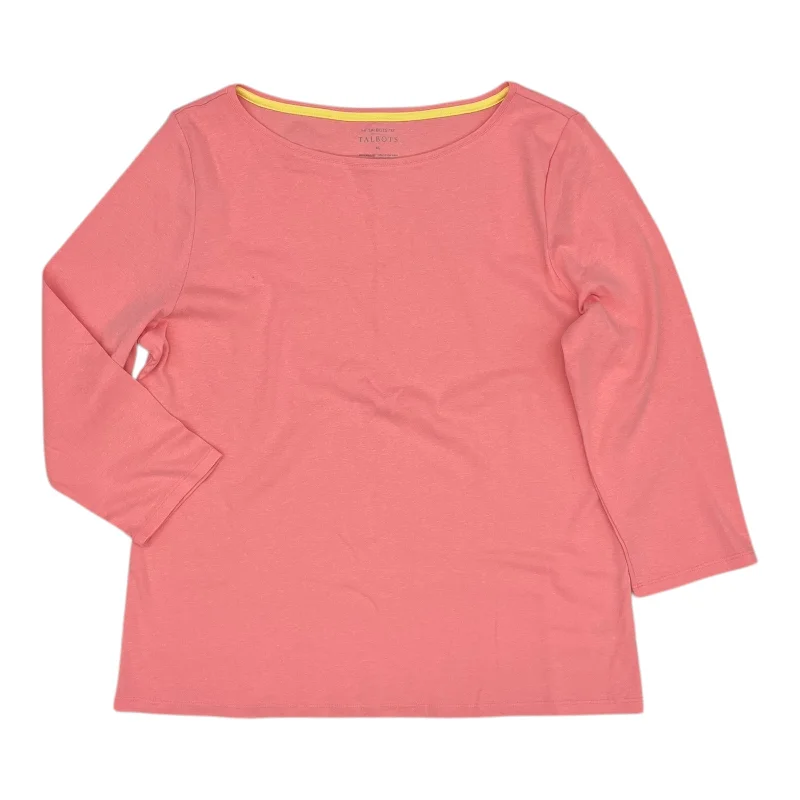 plus-size women's topsTop Ls By Talbots In Pink, Size:Xl