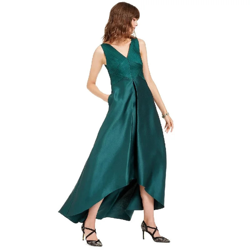 women's retro dressesAdrianna Papell Women's High Low Mikado Gown Green Size 12