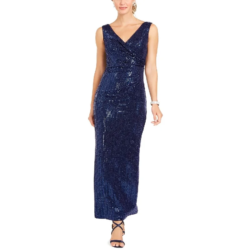 women's tall dressesBetsy & Adam Women's Sequin Gown Navy Size 10 Petite - 10 Petite