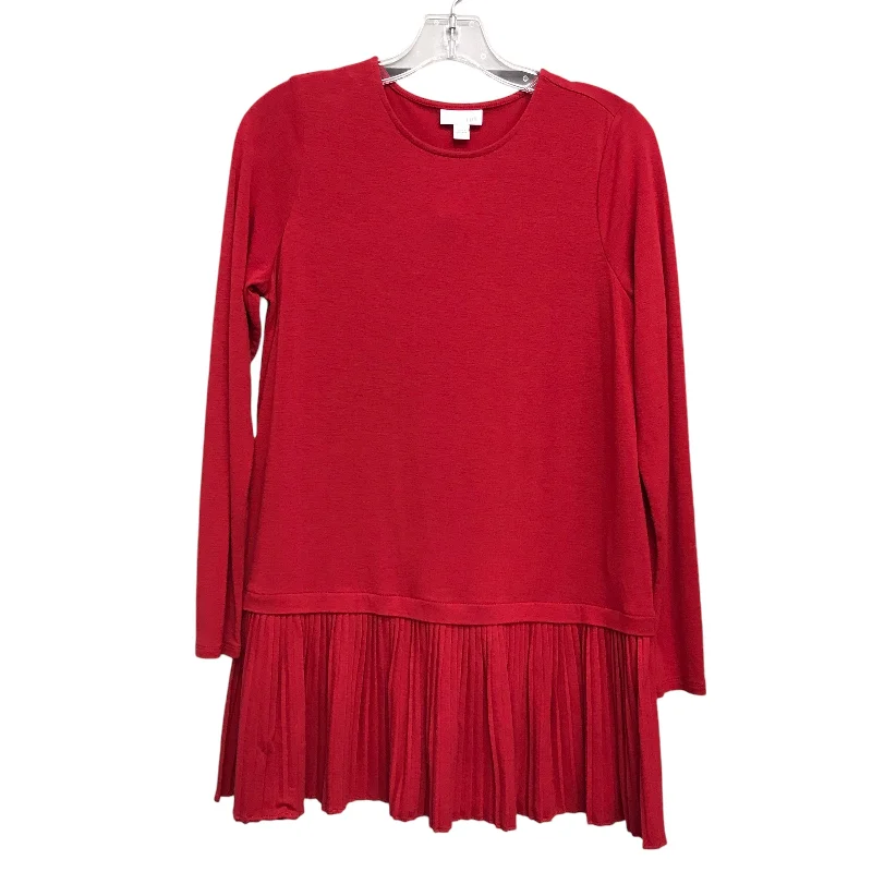 long-sleeved women's topsTop Ls By J. Jill In Red, Size:S