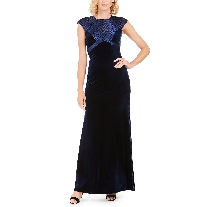 women's lace-up dressesBetsy & Adam Women's Bandage & Velvet Gown Navy Size 12