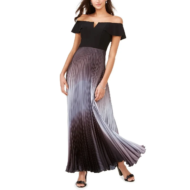 women's fashionable dressesBetsy & Adam Women's Ombre Off The Shoulder Gown Black Size 2 Petite - 2 Petite