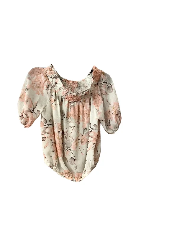 women's T-shirts with lace trimTop Short Sleeve By Rachel Zoe  Size: S