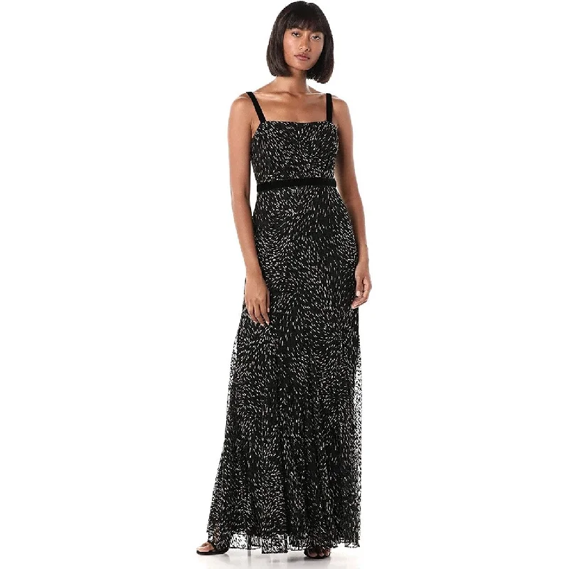 women's stretch dressesAdrianna Papell Women's Glitter-Velvet Gown Black Size 4