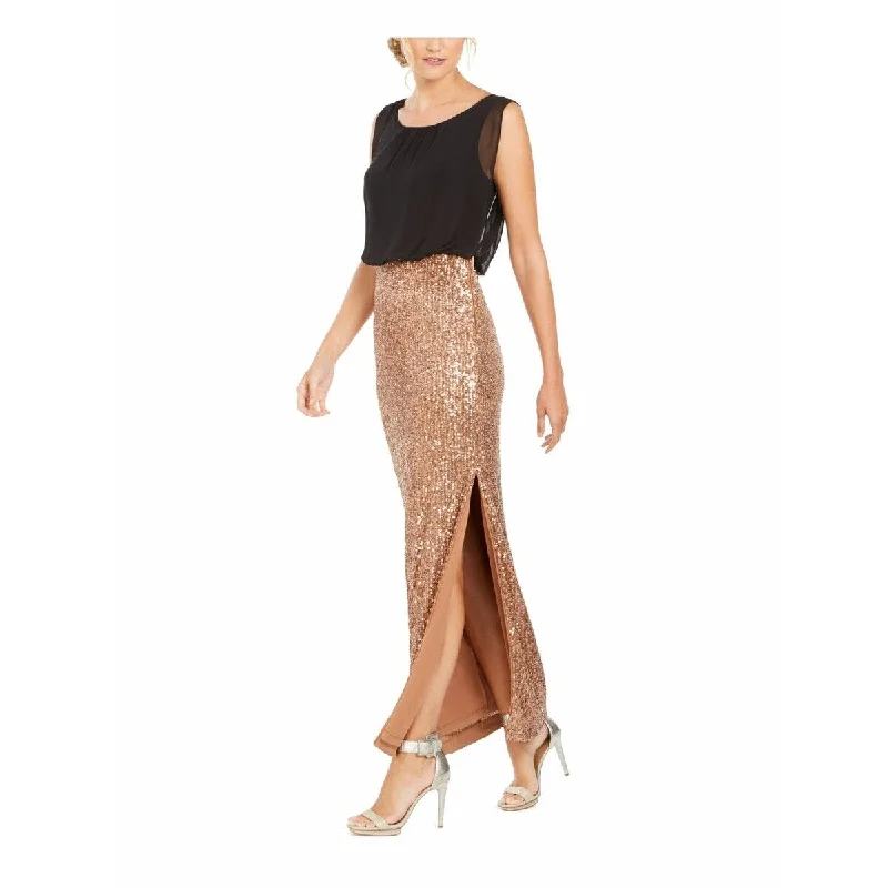 women's bow dressesCalvin Klein Women's Sequined Blouson Gown Gold Size 4