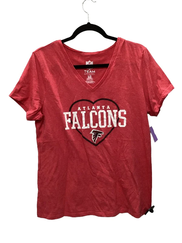 women's T-shirts with exclusive collaborationsTop Short Sleeve Basic By Nfl  Size: L