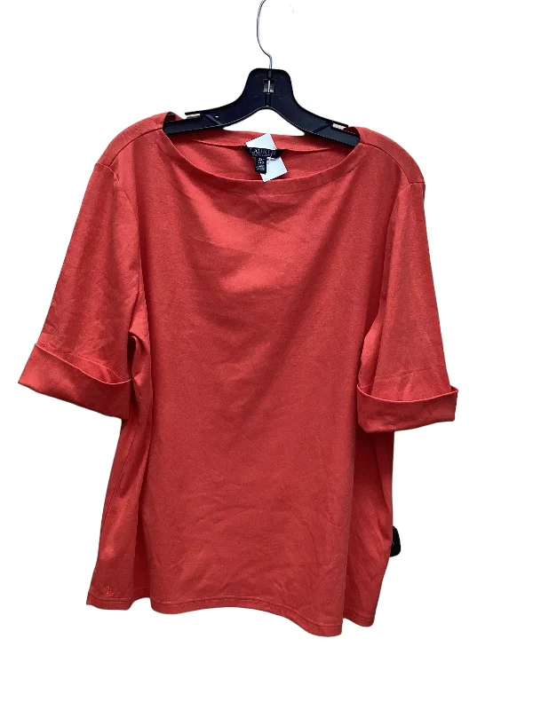 women's T-shirts with short sleevesTop Short Sleeve By Ralph Lauren Black Label  Size: 2x