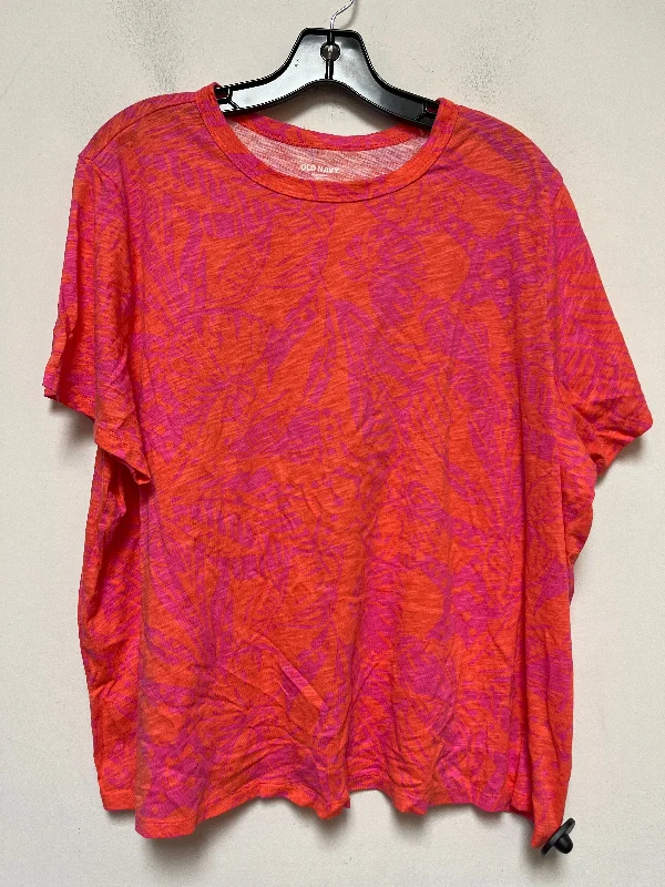 women's T-shirts with neon colorsTop Short Sleeve By Old Navy  Size: Xxl