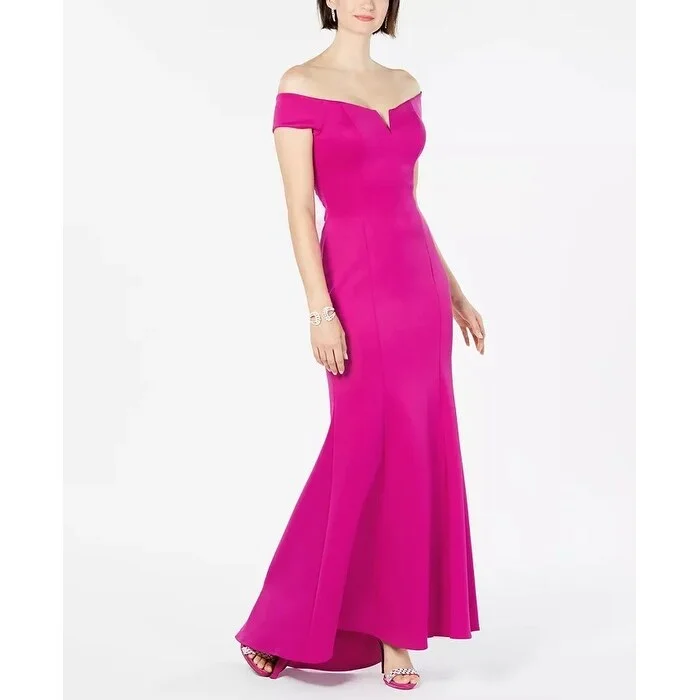 women's vintage dressesVince Camuto Women's Off The Shoulder Gown Pink Size 4