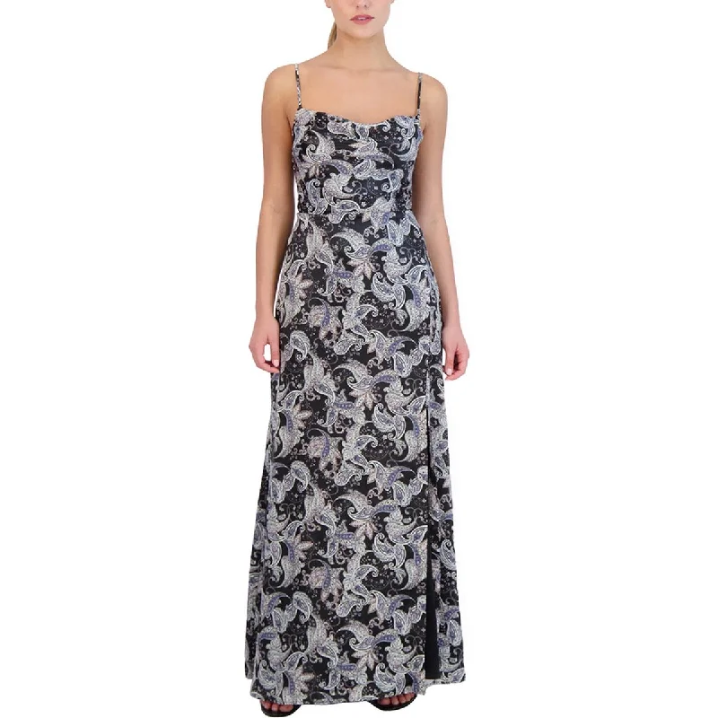 women's wrap dressesLaundry by Shelli Segal Women's Paisley Print Sleeveless Cowl Neck Column Gown