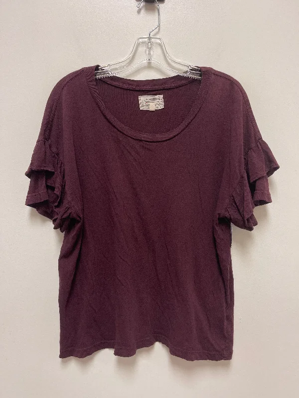 women's T-shirts with wrinkle-resistant materialTop Short Sleeve Basic By Current Elliott  Size: Xs