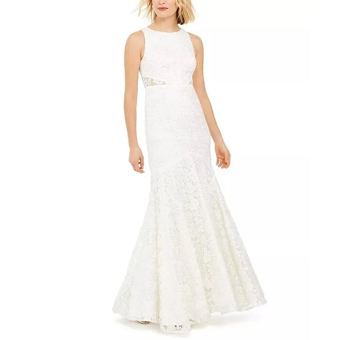 women's chiffon dressesAdrianna Papell Women's Lace Bridal Gown White Size 8