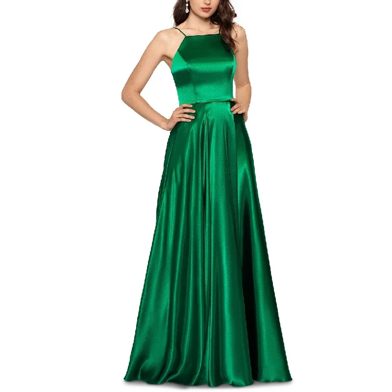 women's everyday dressesBetsy & Adam Women's Satin Corset Gown Lt/Pas Green Size 4