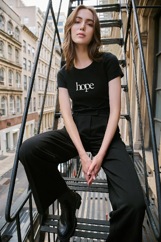 women's tops with cold-shoulder cuts and lace detailingThe Organic Hope Tee