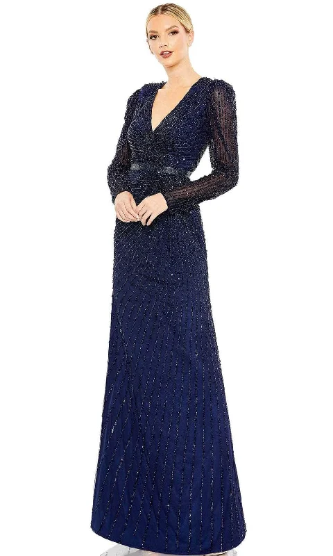 women's work dressesMac Duggal 5715 - V-Neck Sequined Evening Dress