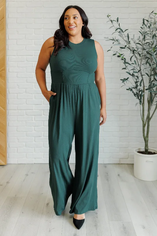 women's jumpsuits for high-performance fabricsHilary Wide Leg Jumpsuit in Green WH