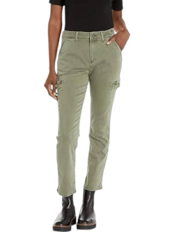 women's acid-washed denim jeansJolie High Rise Slim Pants In Vintage Ivy Green