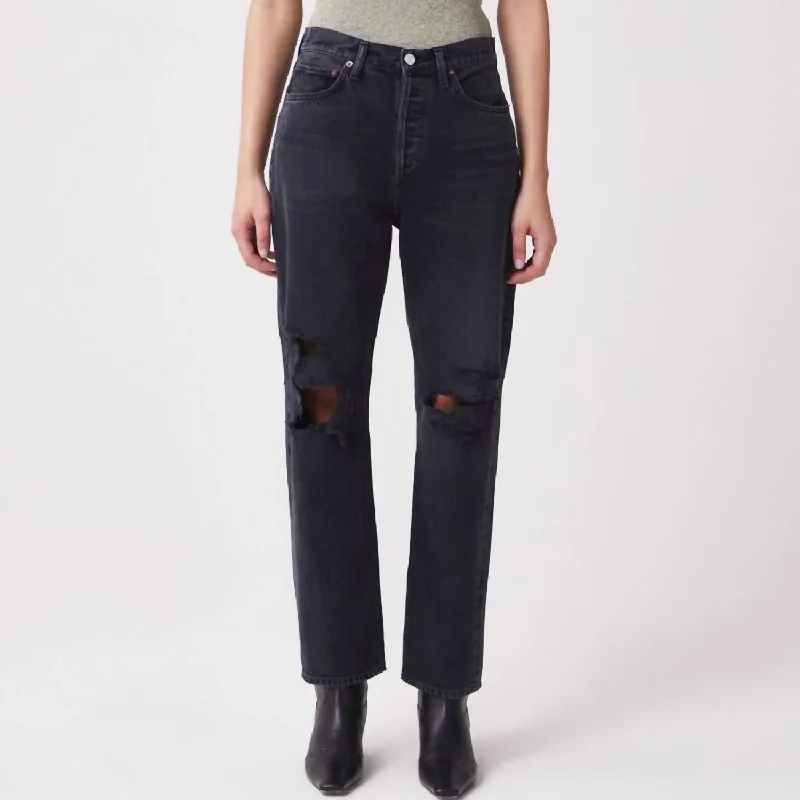 women's denim jeans with embroidered back pockets90S Loose Fit Jeans In Vagabond