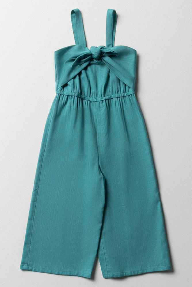 women's jumpsuits with pocketsBow Jumpsuit Teal