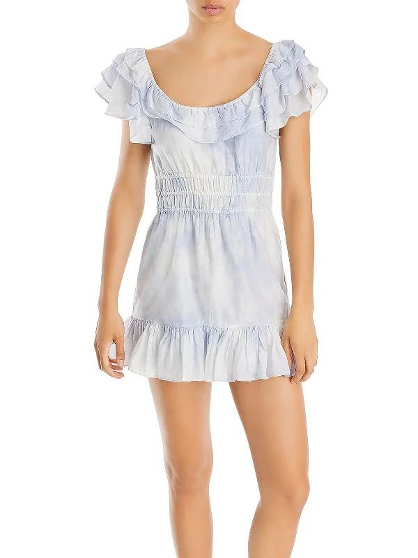 women's limited-edition dressesKamie Womens Smocked Short Mini Dress