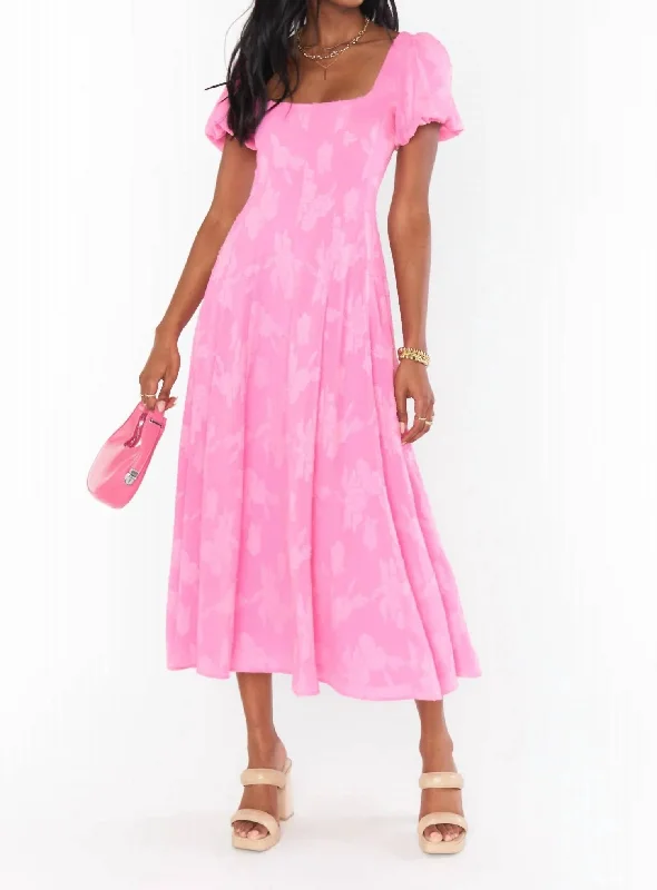 women's off-the-shoulder dressesMia Midi Dress In Pink