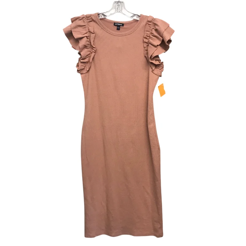 women's stretchy dressesDress Casual Midi By Express In Coral, Size:L