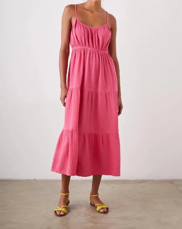 women's one-shoulder dressesBlakely Midi Dress In Pink