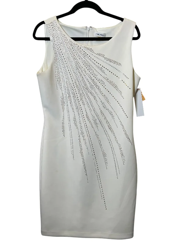 women's cocktail dressesDress Party Midi By Calvin Klein In White, Size: 12