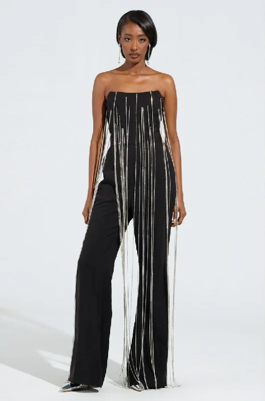 women's jumpsuits for fair-trade practicesDANCING THE NIGHT AWAY WOVEN RHINESTONE JUMPSUIT