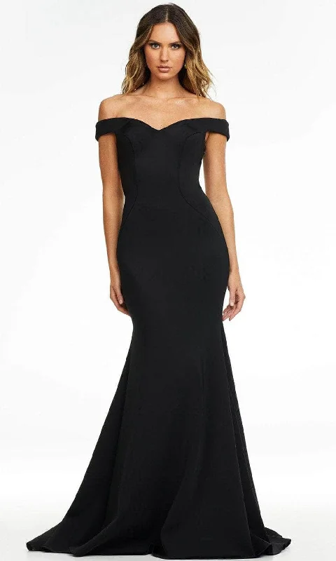 women's trendy dressesAshley Lauren 11118 - Off Shoulder Evening Gown