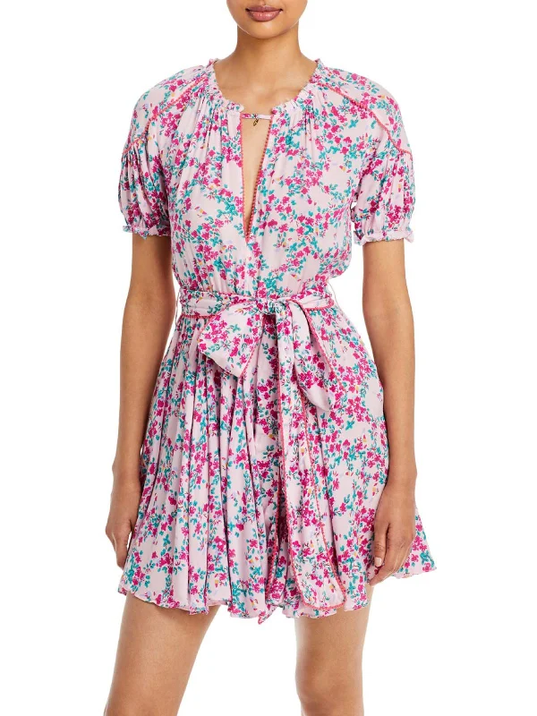 women's prom dressesIvy Womens Floral Print Short Mini Dress