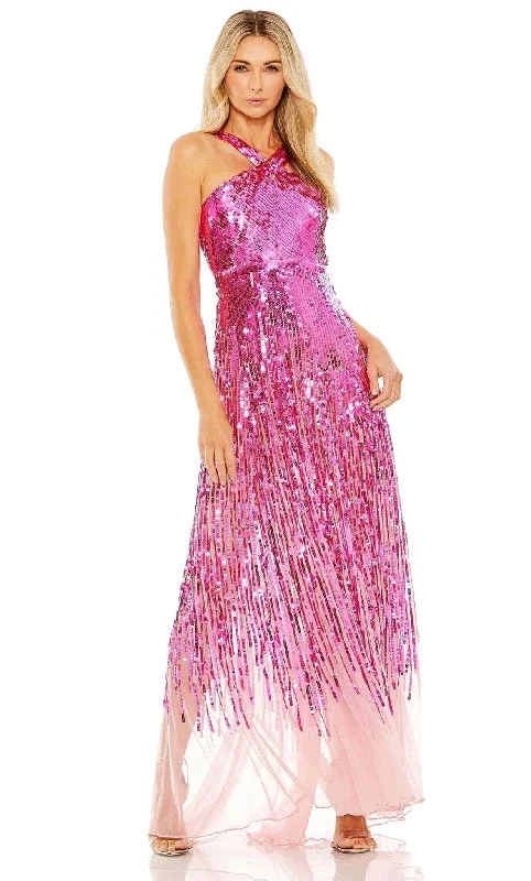 women's bow dressesMac Duggal 93961 - Cross Front Sequin Evening Gown