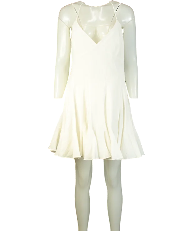 women's mini dressesRhode Resort  White Maria Linen-blend Mini Dress UK 10