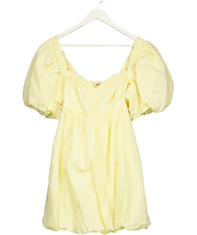 women's boho dressesFree People Yellow Rendezvous Me Mini Dress UK L