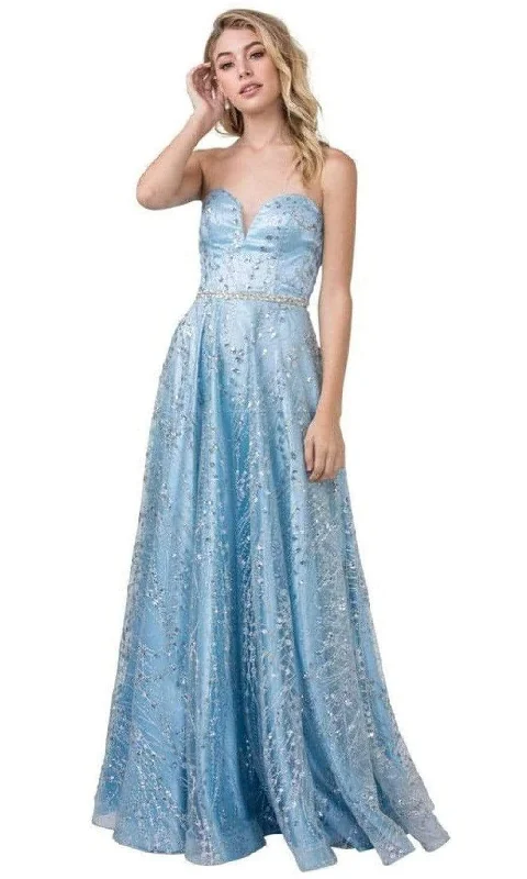 women's bow dressesAspeed Design - L2432 Sweetheart Beaded Evening Dress