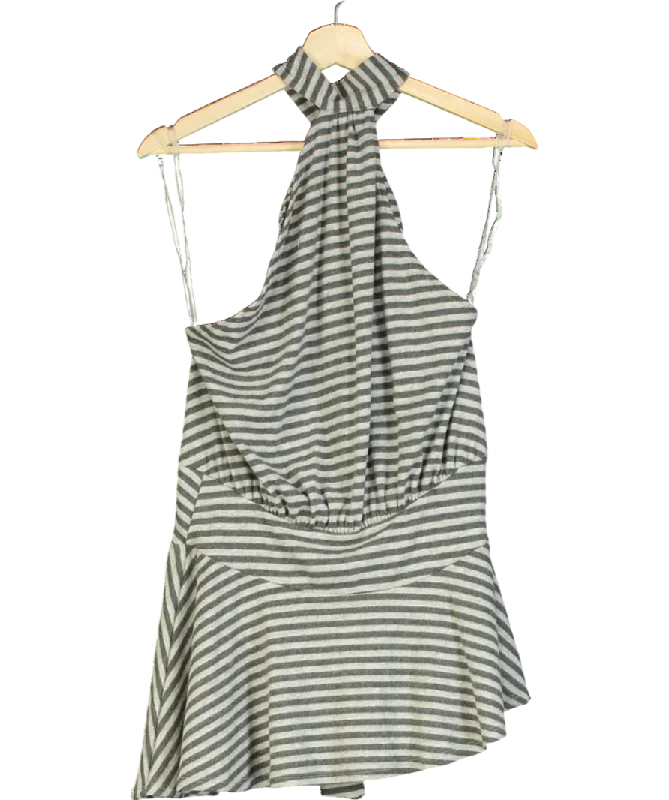 women's wrinkle-resistant dressesJaded London Grey Enya Backless Mini Dress UK 8