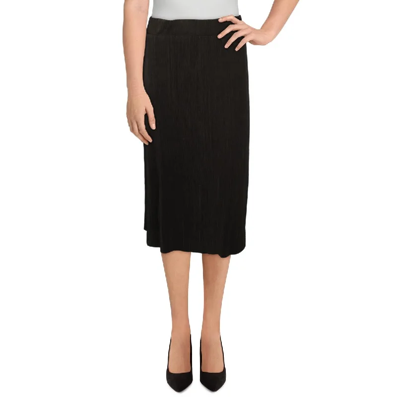 women's solid-color skirtsWomens Midi Stretch Pleated Skirt