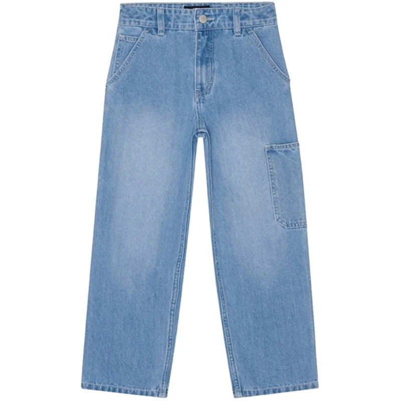 women's denim jeans with patchesMolo Lightblue Denim Archer Bukser