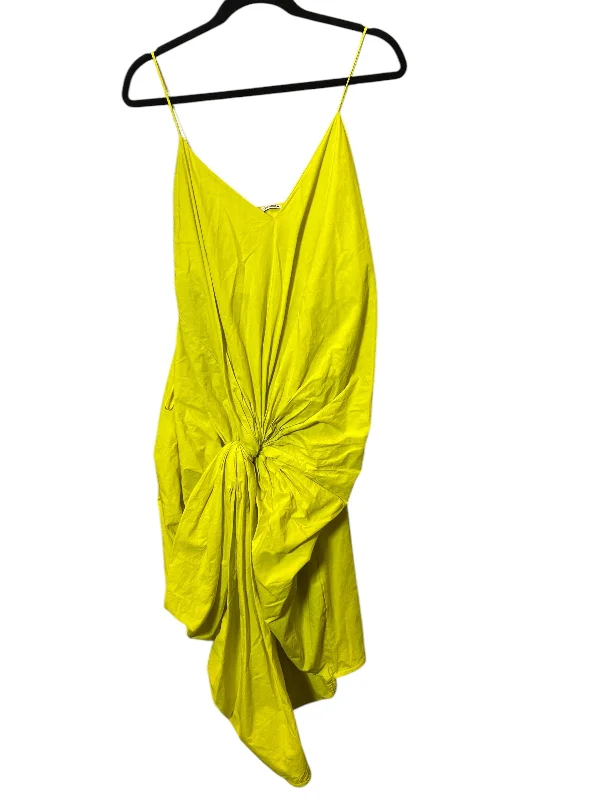 women's denim dressesDress Casual Midi By Zara In Chartreuse, Size: L