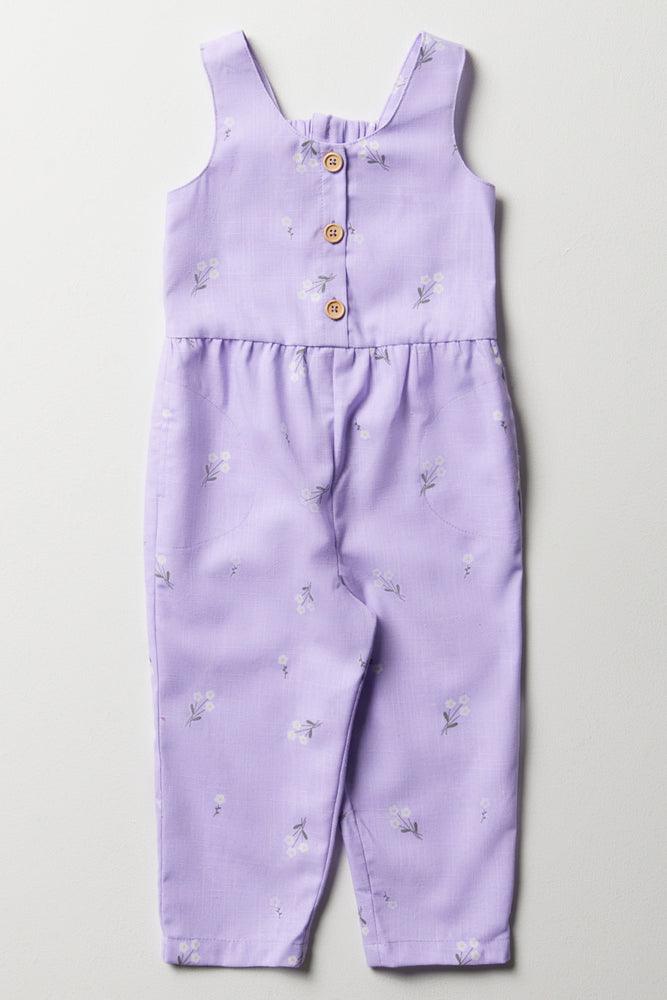 women's jumpsuits with long sleevesFloral Jumpsuit Purple