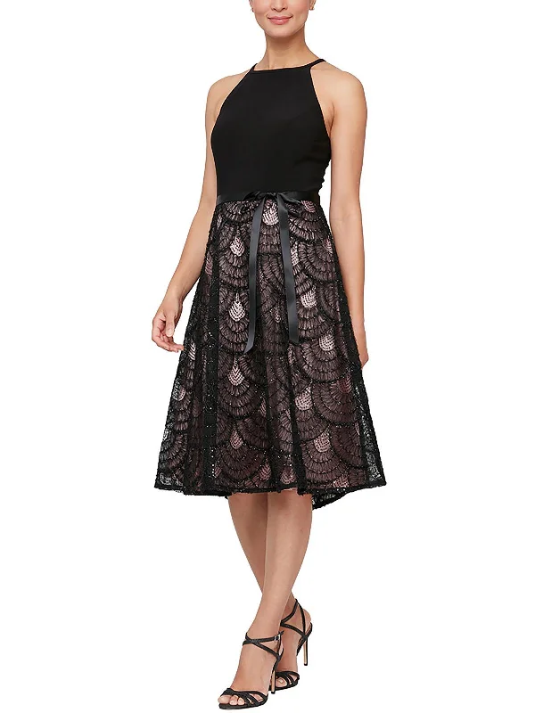 women's fair-trade dressesWomens Halter Midi Cocktail and Party Dress