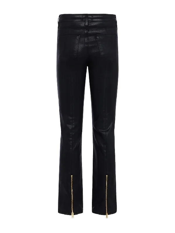 women's denim jeans with adjustable waistbandsGinny Coated Jean In Noir Coated