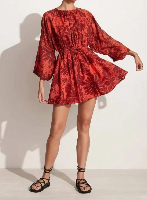 women's fashionable dressesSyrma Mini Dress in Zani Floral Crimson