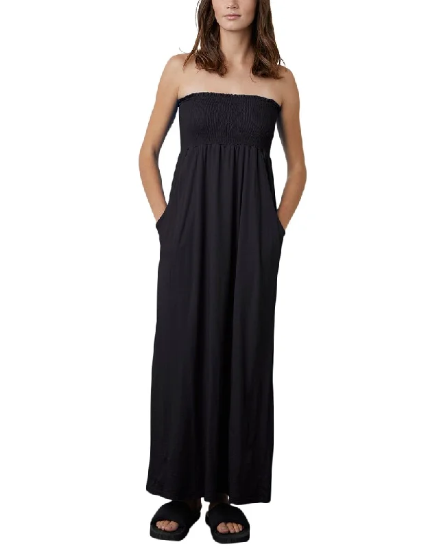 women's high-low dressesVelvet by Graham & Spencer Jocely Linen-Blend Midi Dress