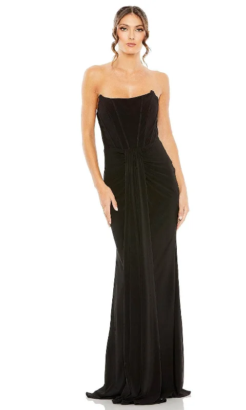 women's cinched-waist dressesIeena Duggal 13003 - Strapless Waist Detailed Evening Dress