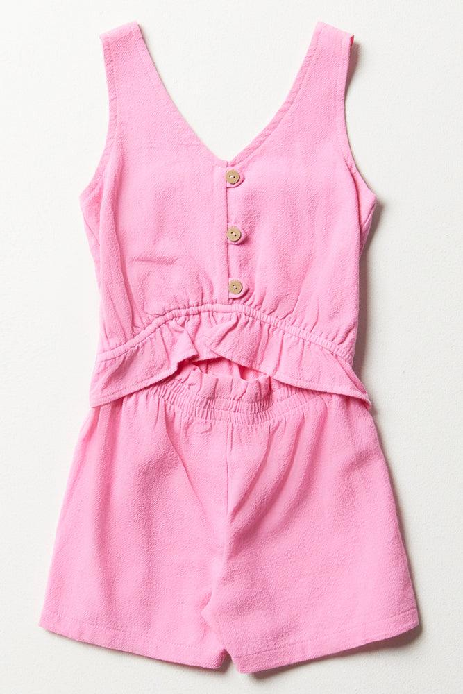 women's jumpsuits with bell sleevesCut Out Jumpsuit Pink