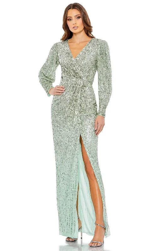 women's stretchy dressesMac Duggal 5638 - Sequin Long Sleeve Evening Dress