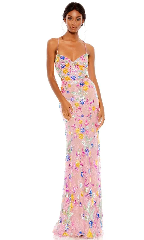 women's pastel dressesMac Duggal 68067 - Sequined Sleeveless Evening Dress