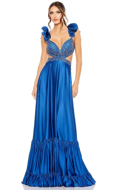 women's designer dressesMac Duggal 50681 - Ruffled Tired Evening Dress